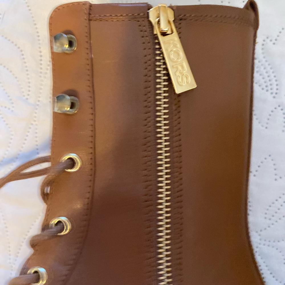 MICHAEL KORS Anaka Leather Combat Boot - Picture 4 of 7